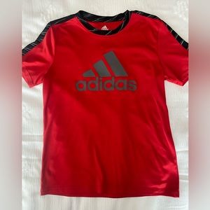 Adidas Youth Boys Size Large 14/16 Red Shirt